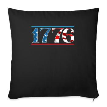 Amérique patriotique États-Unis Drapeau 4 juillet Américain - Housse de coussin décorative 45 x 45 cm - noir - Devant