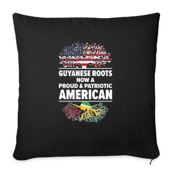 Geboren in Guyana Guyana Amerikanisch USA - Sofakissenbezug 45 x 45 cm - Schwarz - Vorne