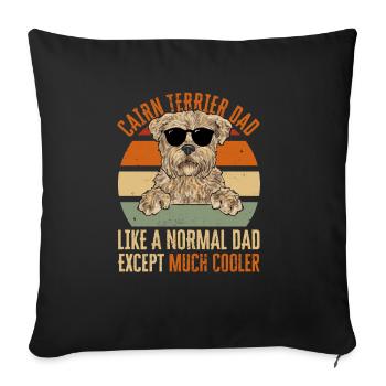Cairn Terrier Chien - Housse de coussin décorative 45 x 45 cm - noir - Devant
