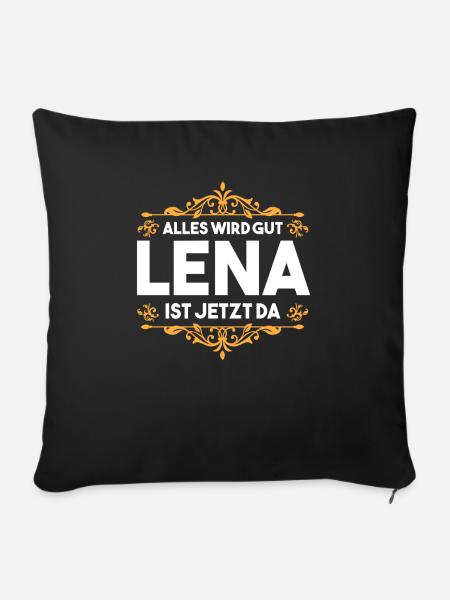Lena - Sofakissenbezug 45 x 45 cm - Schwarz