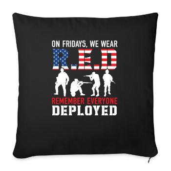 Patriotischer Veteran USA Flagge Amerikanischer Gedenktag - Sofakissenbezug 45 x 45 cm - Schwarz - Vorne