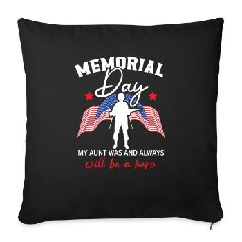 Patriotischer Veteran USA Flagge Amerikanischer Gedenktag - Sofakissenbezug 45 x 45 cm - Schwarz - Vorne