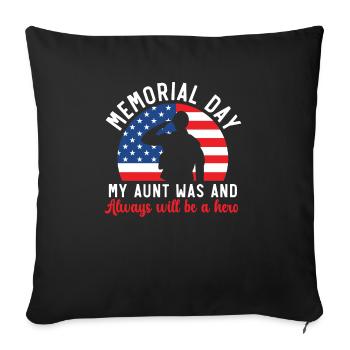 Patriotischer Veteran USA Flagge Amerikanischer Gedenktag - Sofakissenbezug 45 x 45 cm - Schwarz - Vorne