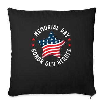 Patriotischer Veteran USA Flagge Amerikanischer Gedenktag - Sofakissenbezug 45 x 45 cm - Schwarz - Vorne