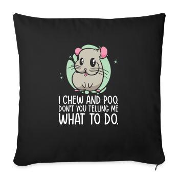 Chinchilla Mignon Pet Chinchilla - Housse de coussin décorative 45 x 45 cm - noir - Devant