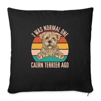 Cairn Terrier Chien - Housse de coussin décorative 45 x 45 cm - noir - Devant