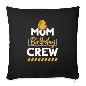 Maman De L’Équipe D’Anniversaire - Construction d’anniversaire - Housse de coussin décorative 45 x 45 cm - noir - Devant