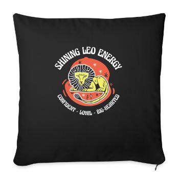 Leo Energy Astrological Zodiac Art Horoscope - Sofa pillowcase 17,3'' x 17,3'' (45 x 45 cm) - black - Front