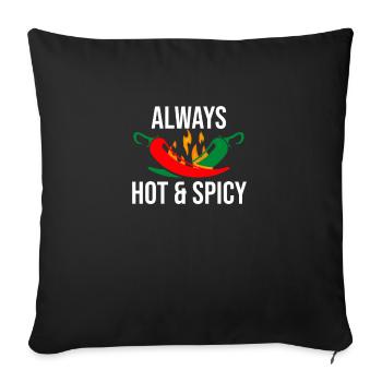 Chilli Spicy Pepper Hot Chili Food Chilli - Sofa pillowcase 17,3'' x 17,3'' (45 x 45 cm) - black - Front