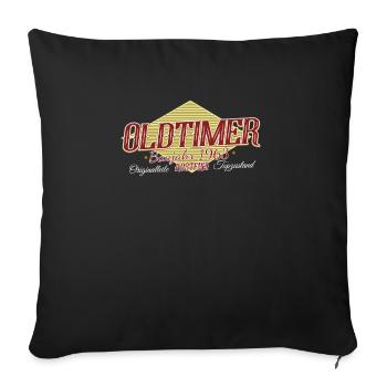 Oldtimer 1963 Geburtstag Bastler Schrauber - Sofakissenbezug 45 x 45 cm - Schwarz - Vorne