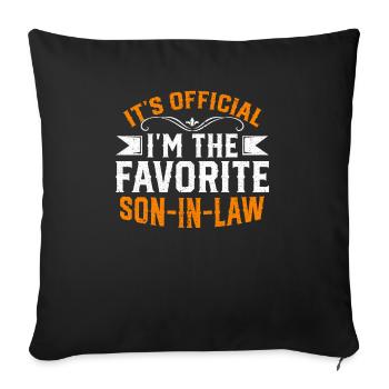 Son officiel im Le gendre préféré - Housse de coussin décorative 45 x 45 cm - noir - Devant