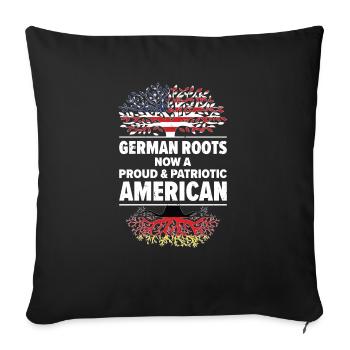 Born German Germany American USA Citizenship - Sofa pillowcase 17,3'' x 17,3'' (45 x 45 cm) - black - Front