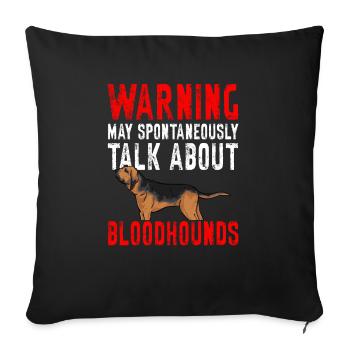 Bloodhound Hund Bluthund - Sofakissenbezug 45 x 45 cm - Schwarz - Vorne