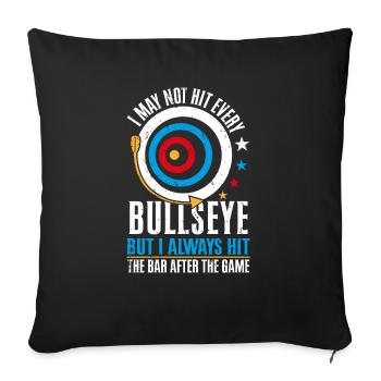 I may not hit every bullseye - Sofa pillowcase 17,3'' x 17,3'' (45 x 45 cm) - black - Front