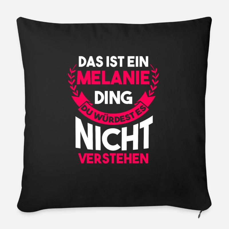 Melanie - Sofakissenbezug 45 x 45 cm - Schwarz