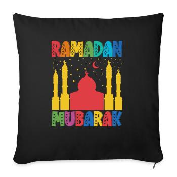 régime de jeûne Ramadan musulmans jeûne musulman - Housse de coussin décorative 45 x 45 cm - noir - Devant
