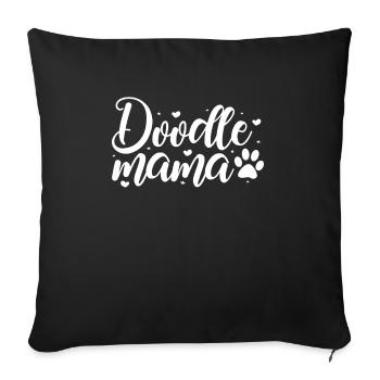 Women Doodle Mama Labradoodle Goldendoodle - Sofa pillowcase 17,3'' x 17,3'' (45 x 45 cm) - black - Front