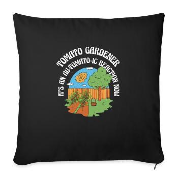 Tomato Gardening Lover Lustiger Gärtner - Sofakissenbezug 45 x 45 cm - Schwarz - Vorne