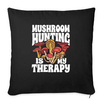 Cueillette de champignons Cueillette de champignons Cueillette de champignons - Housse de coussin décorative 45 x 45 cm - noir - Devant