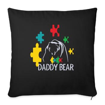 Daddy Bear - Sofa pillowcase 17,3'' x 17,3'' (45 x 45 cm) - black - Front