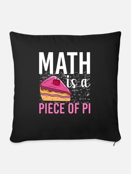 Math Is A Piece Of Pi - Sofakissenbezug 45 x 45 cm - Schwarz