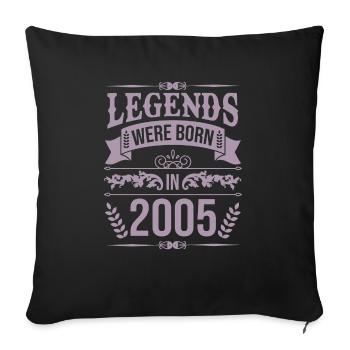 Des légendes sont nées en 2005 - Housse de coussin décorative 45 x 45 cm - noir - Devant