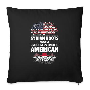 Born Syrian Syria American USA Citizenship - Sofa pillowcase 17,3'' x 17,3'' (45 x 45 cm) - black - Front