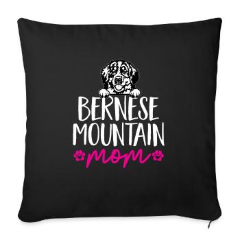 Bernese Mountain Dog - Sofa pillowcase 17,3'' x 17,3'' (45 x 45 cm) - black - Front