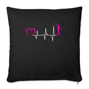 Gymnasts Heartbeat Dance Baton Whirling - Sofa pillowcase 17,3'' x 17,3'' (45 x 45 cm) - black - Front