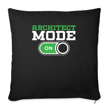 Architect Mode On Architecture House Draftsman - Sofa pillowcase 17,3'' x 17,3'' (45 x 45 cm) - black - Front