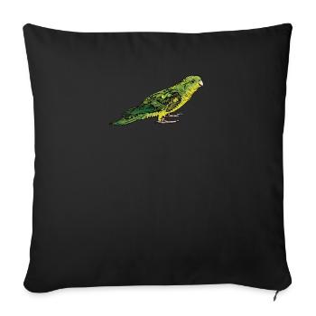 Catherine's Parakeet I Parakeet Ornamental BirdMotif for - Sofa pillowcase 17,3'' x 17,3'' (45 x 45 cm) - black - Front