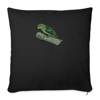 Catherine's Parakeet I Parakeet Ornamental BirdMotif for - Sofa pillowcase 17,3'' x 17,3'' (45 x 45 cm) - black - Front