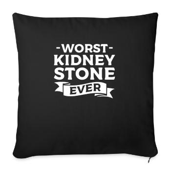 Worst Kidney Stone Ever Removal Surgery - Sofa pillowcase 17,3'' x 17,3'' (45 x 45 cm) - black - Front