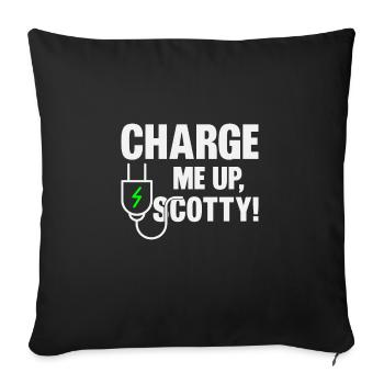 Electric vehicle - Sofa pillowcase 17,3'' x 17,3'' (45 x 45 cm) - black - Front