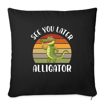 A plus tard Alligator - Housse de coussin décorative 45 x 45 cm - noir - Devant