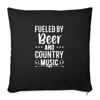 Liebe Country Musik Design Zitat Country Musik - Sofakissenbezug 45 x 45 cm - Schwarz - Vorne