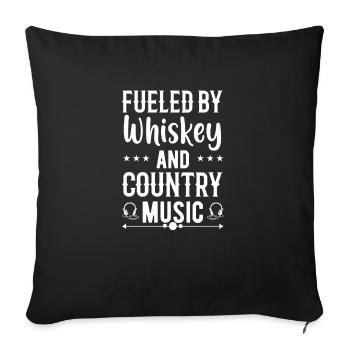 Liebe Country Musik Design Zitat Country Musik - Sofakissenbezug 45 x 45 cm - Schwarz - Vorne