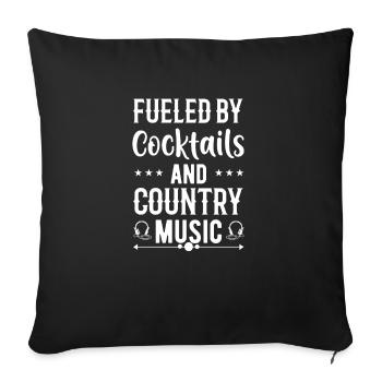 Liebe Country Musik Design Zitat Country Musik - Sofakissenbezug 45 x 45 cm - Schwarz - Vorne