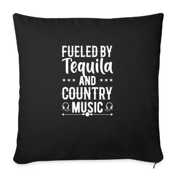 Liebe Country Musik Design Zitat Country Musik - Sofakissenbezug 45 x 45 cm - Schwarz - Vorne