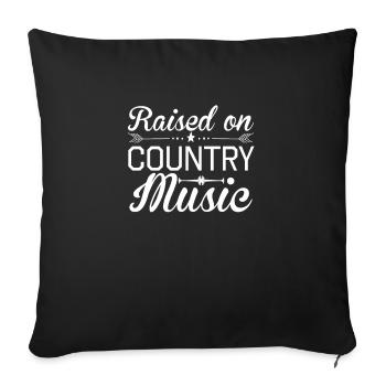 Funny Country Music Lover Saying Western Guitar - Sofa pillowcase 17,3'' x 17,3'' (45 x 45 cm) - black - Front