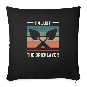 Je ne suis que le maçon - Housse de coussin décorative 45 x 45 cm - noir - Devant