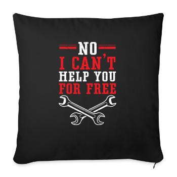 Non, je ne peux pas vous aider gratuitement Engine Auto Mechanic - Housse de coussin décorative 45 x 45 cm - noir - Devant