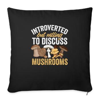 Cueillette de champignons Cueillette de champignons Cueillette de champignons - Housse de coussin décorative 45 x 45 cm - noir - Devant