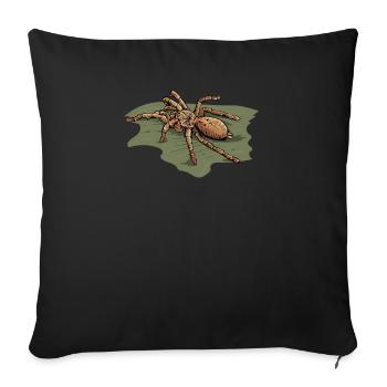 Tarantula I Tarantula Terrarium motif for - Sofa pillowcase 17,3'' x 17,3'' (45 x 45 cm) - black - Front