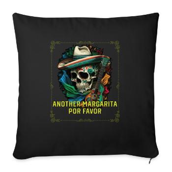 Un autre buveur de Margarita Por Favor Margarita - Housse de coussin décorative 45 x 45 cm - noir - Devant