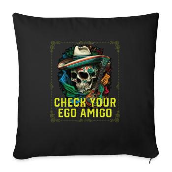 Vérifiez votre Ego Amigo Mexican Life Mexico Pride - Housse de coussin décorative 45 x 45 cm - noir - Devant