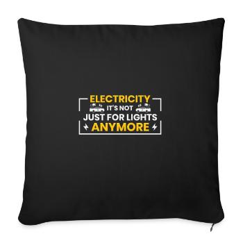 L’énergie des véhicules électriques n’est plus seulement pour - Housse de coussin décorative 45 x 45 cm - noir - Devant