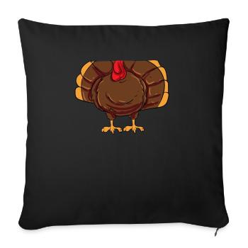 Turkey Costume Thanksgiving Turkey - Sofa pillowcase 17,3'' x 17,3'' (45 x 45 cm) - black - Front