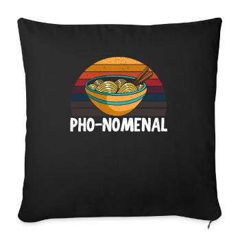 Pho Lover Chopsticks Vietnamese Noodles Asian Food - Sofa pillowcase 17,3'' x 17,3'' (45 x 45 cm) - black - Front