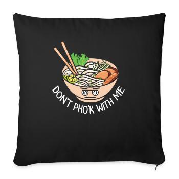 Pho Lover Chopsticks Vietnamese Noodles Asian Food - Sofa pillowcase 17,3'' x 17,3'' (45 x 45 cm) - black - Front